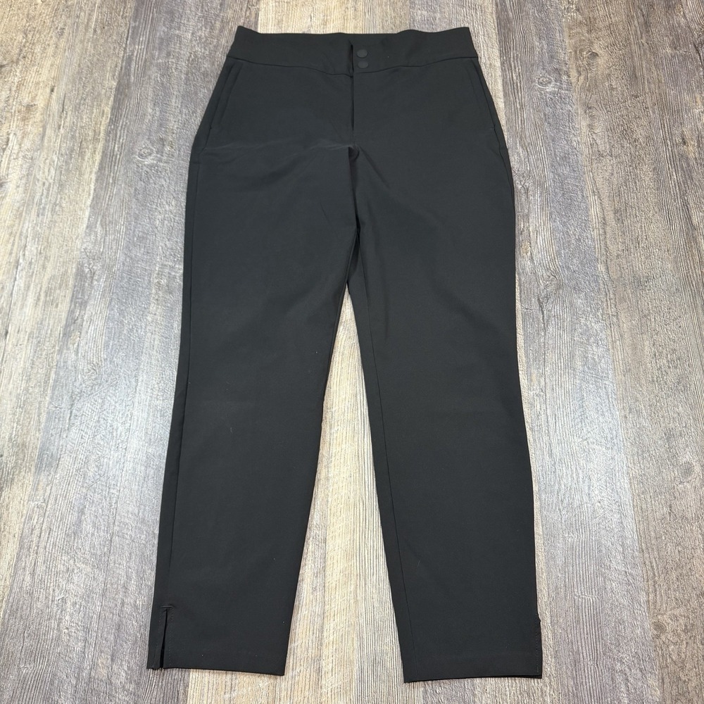 Eddie Bauer Travex Pants Womens 6 Black High Rise Slim Stretch Active Travel